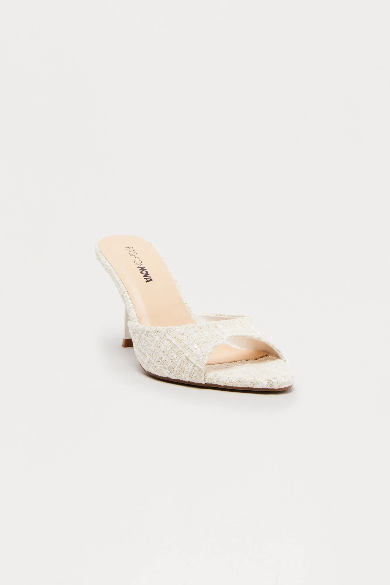 Becky Tweed Mules - White