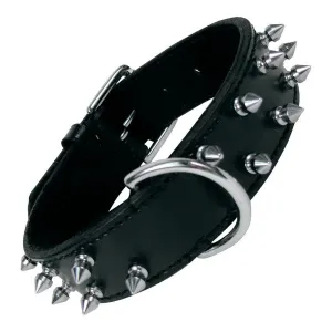Dog Collar by Gloria Black Spikes 65 Cm