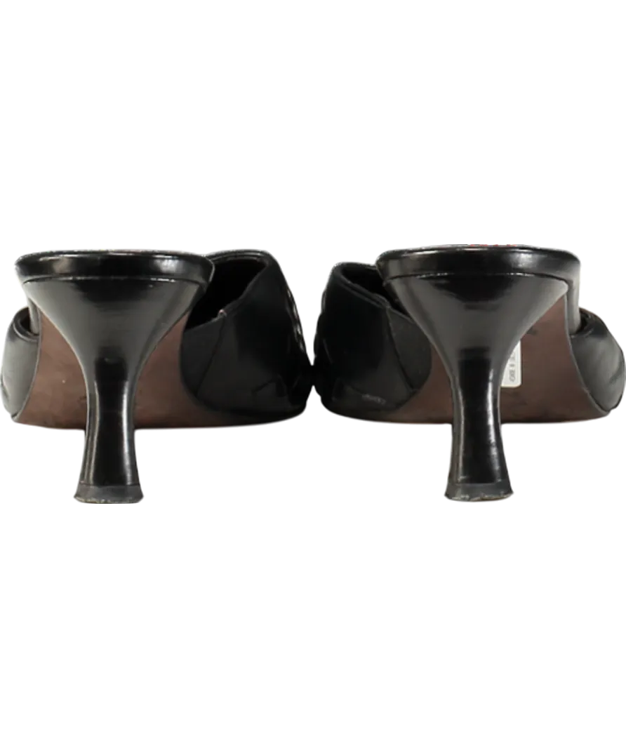 donald pliner Black Leather Mules UK 7 EU 40 