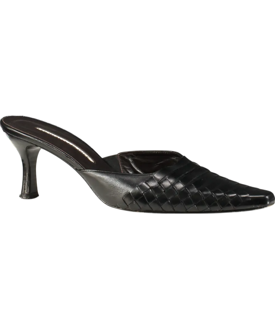 donald pliner Black Leather Mules UK 7 EU 40 