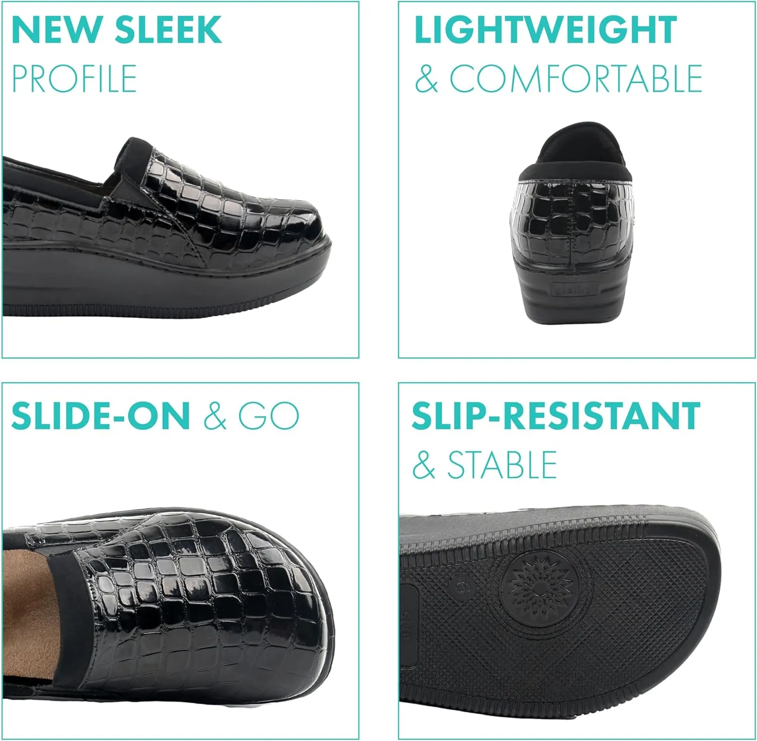 Glolily Women's Comfort Clogs- Professional Lightweight Slip-Resistant Work Shoe with Extra Cushion and Removeable Orthotic Arch Support Footbed for Women
