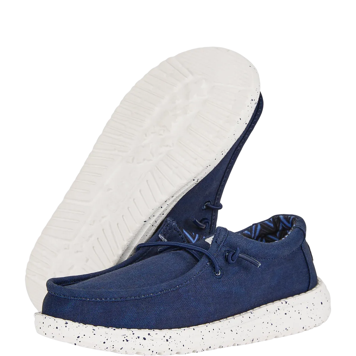 Hey Dude Wally Youth Stretch Canvas - Navy