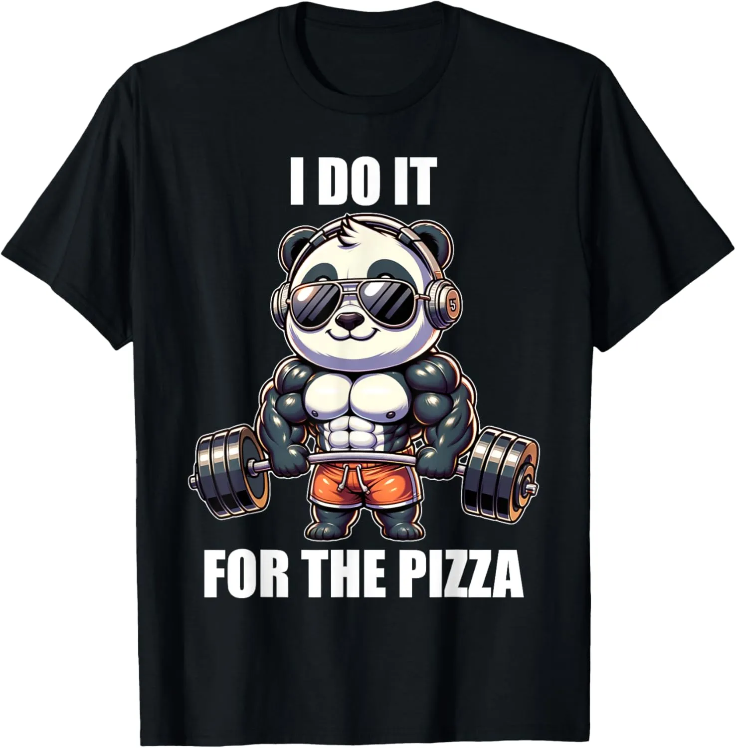 Panda Funny Gym Weightlifting Bodybuilder Fitness Workout T-Shirt