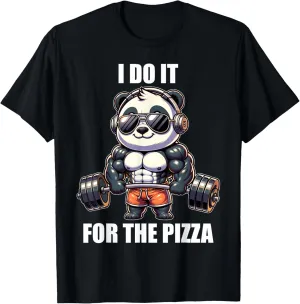 Panda Funny Gym Weightlifting Bodybuilder Fitness Workout T-Shirt