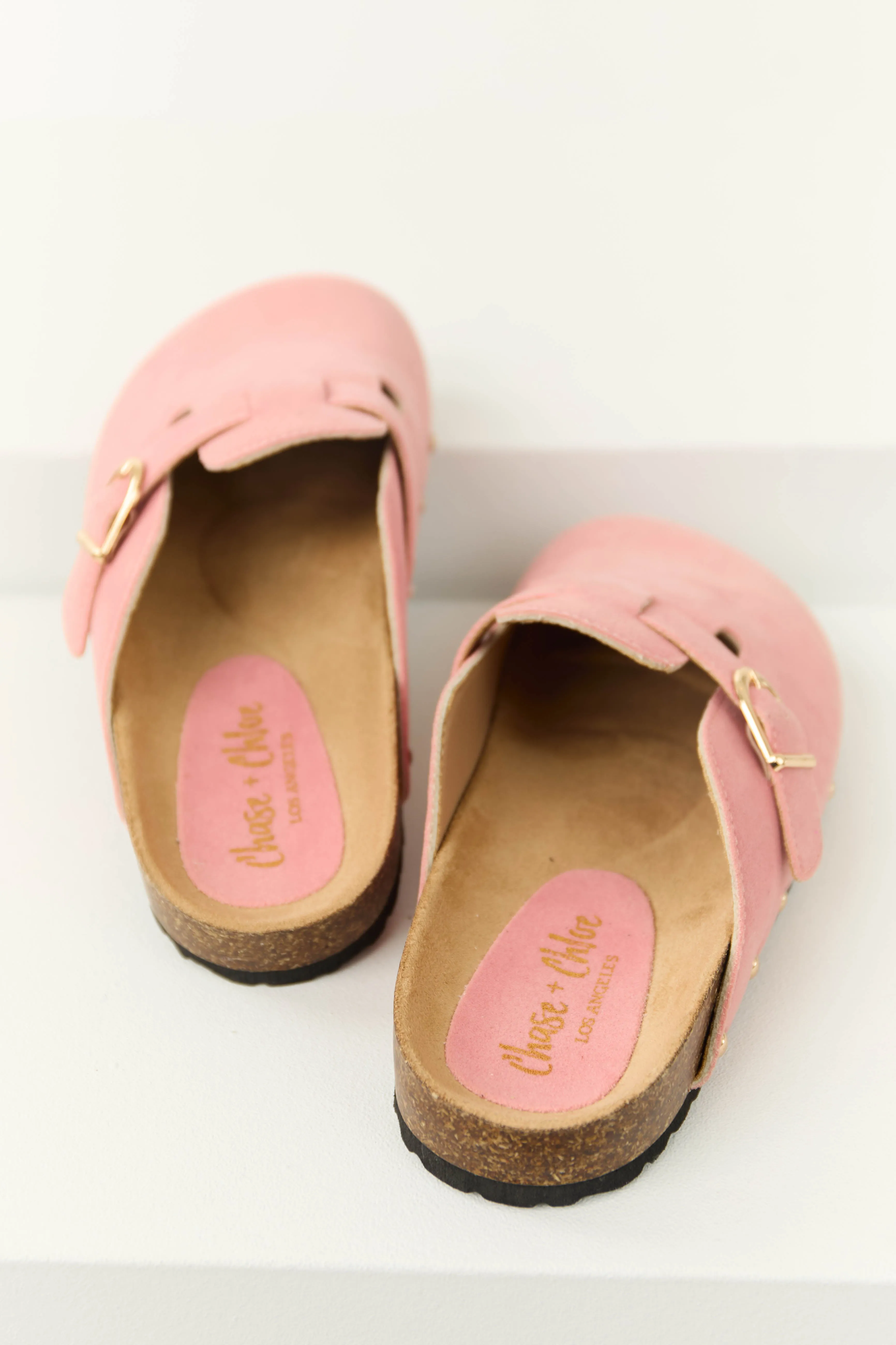 Punch Suede Studded Trim Clog Slip Ons