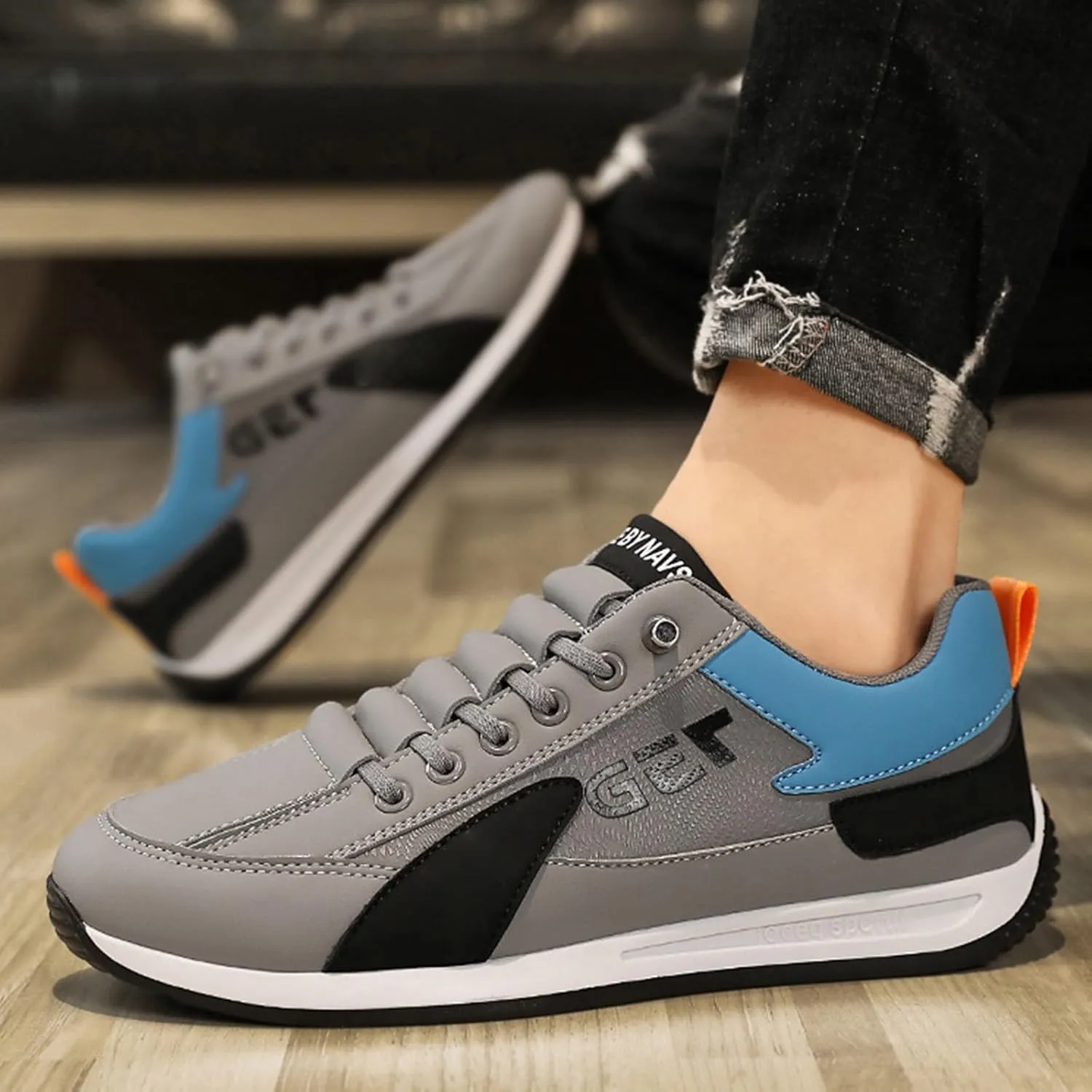 Slip on Walking Shoes for Men Comfortable Memory Foam Breathable Lightweight Fashion Sneakers Non Slip Arch Support Vacation Athletic Running Shoes
