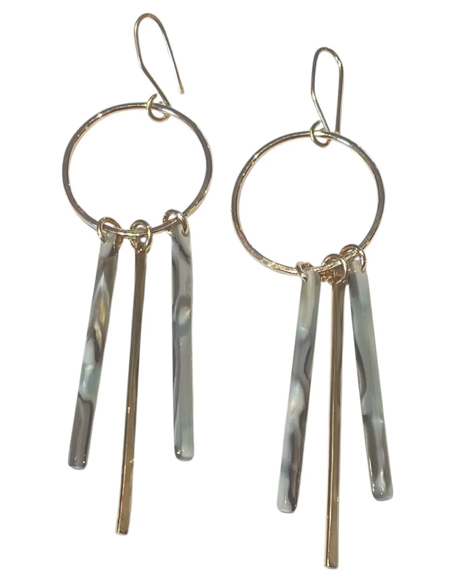 Triple Spike Earring