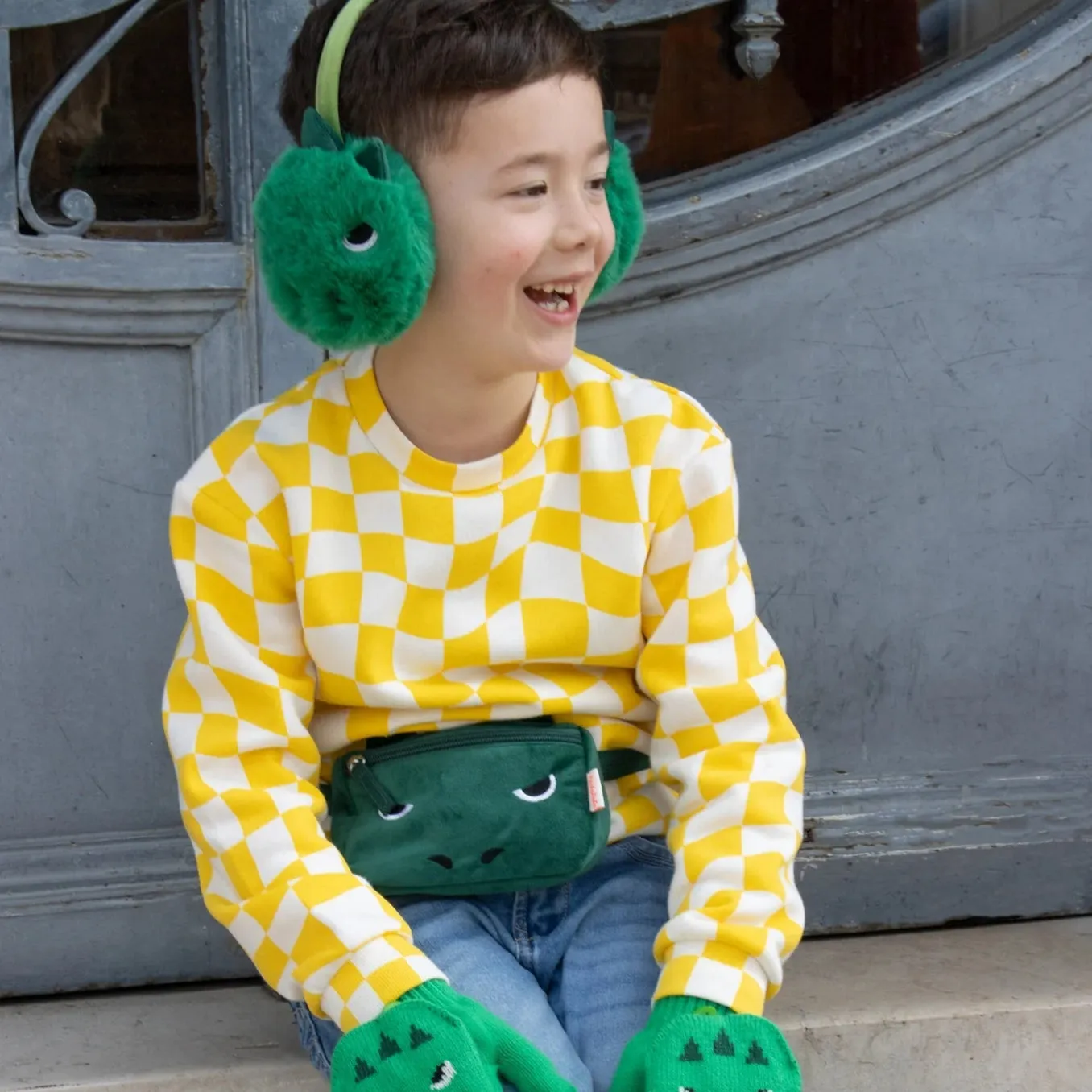 Velvet T-Rex Face Bum Bag by Rockahula Kids