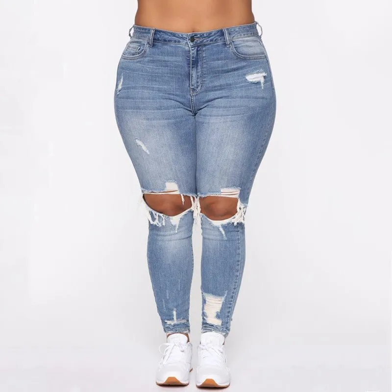 Womens Plus Size Denim Stretch Jeans