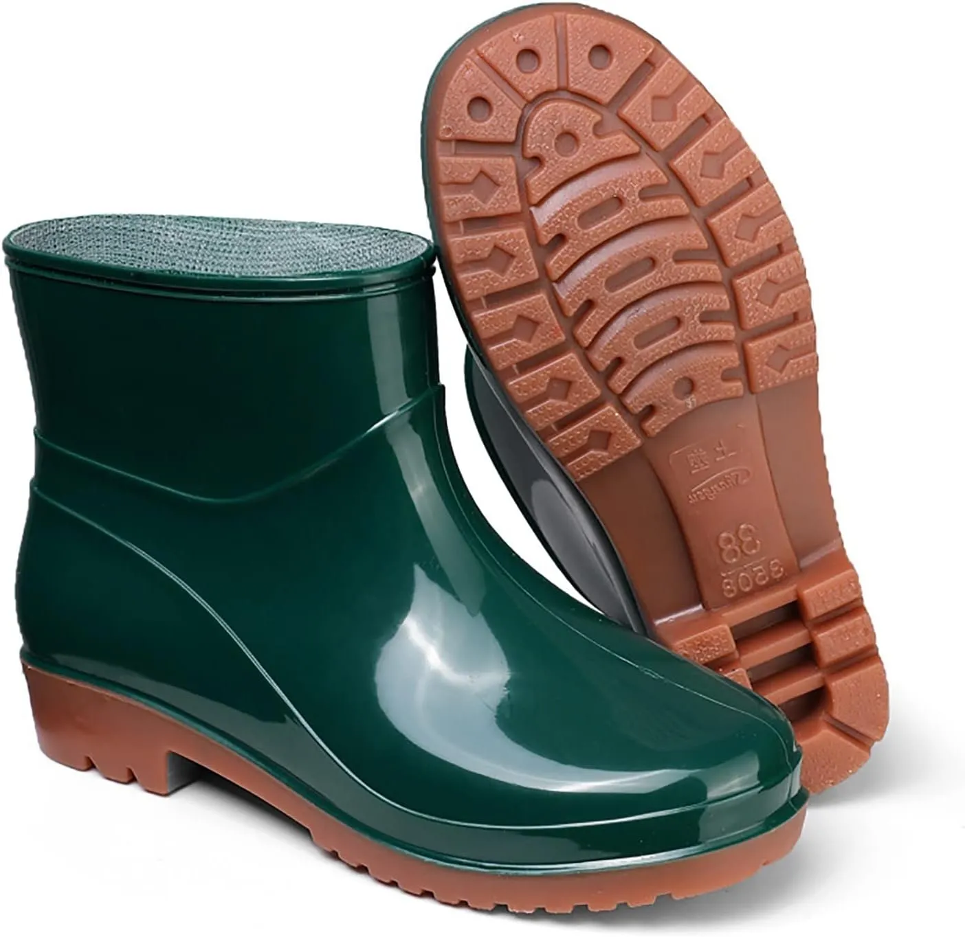 Womens Rain Boots Wide Mens Grounded Footwear Boots Ankle Booties Heels Non Slip Work Barefoot Shoes Mid Calf Rain Boots for Women,Waterproof Garden Knee High Boots